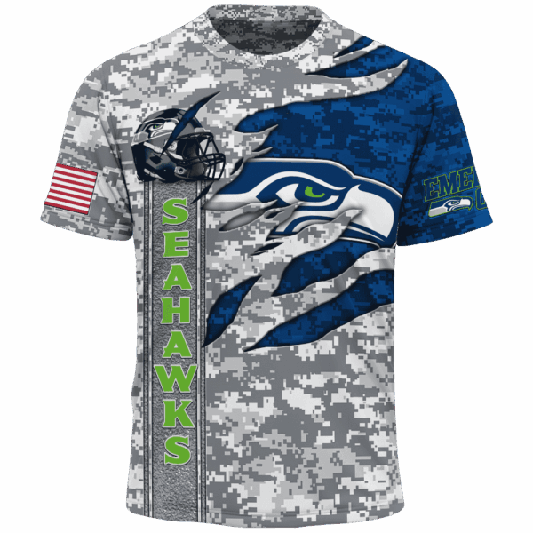 Seahawks Camo US Limited Edition Hoodie T-shirt Sweatshirt All Merchandise - Image 5