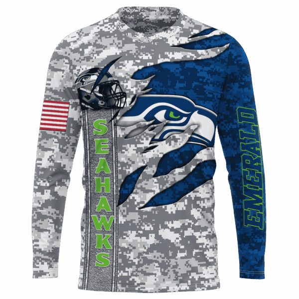 Seahawks Camo US Limited Edition Hoodie T-shirt Sweatshirt All Merchandise - Image 7