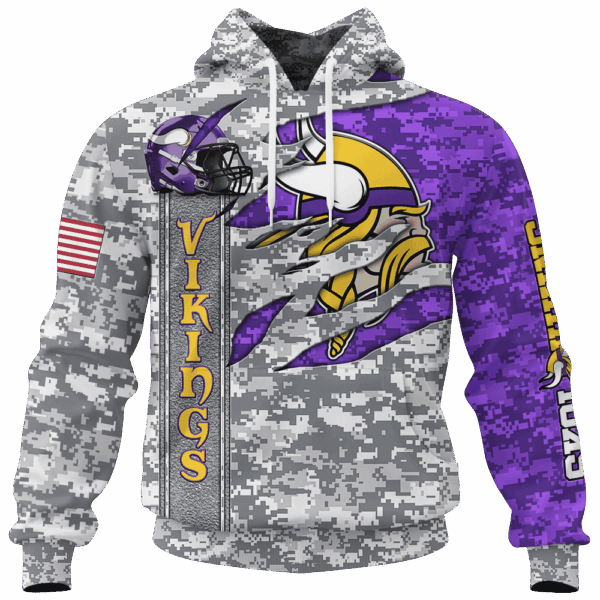 Vikings Camo US Limited Edition Hoodie T-shirt Sweatshirt All Merchandise