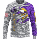 Vikings Camo US Limited Edition Hoodie T-shirt Sweatshirt All Merchandise