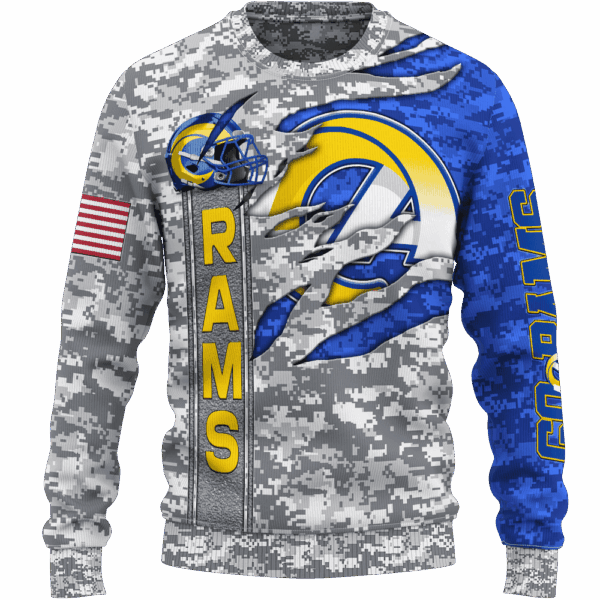 Rams Camo US Limited Edition Hoodie T-shirt Sweatshirt All Merchandise - Image 2