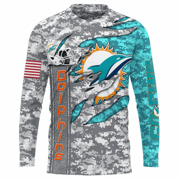 Dolphins Camo US Limited Edition Hoodie T-shirt Sweatshirt All Merchandise - Image 7