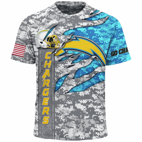 Chargers Camo US Limited Edition Hoodie T-shirt Sweatshirt All Merchandise - Image 5