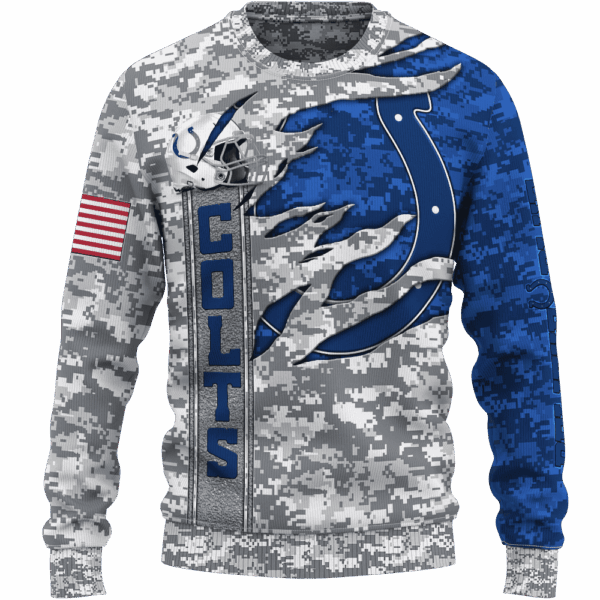 Colts Camo US Limited Edition Hoodie T-shirt Sweatshirt All Merchandise - Image 2