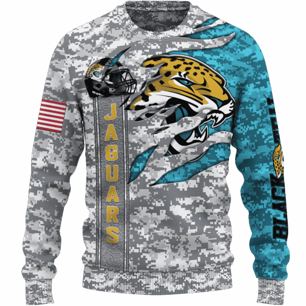 Jaguars Camo US Limited Edition Hoodie T-shirt Sweatshirt All Merchandise - Image 2