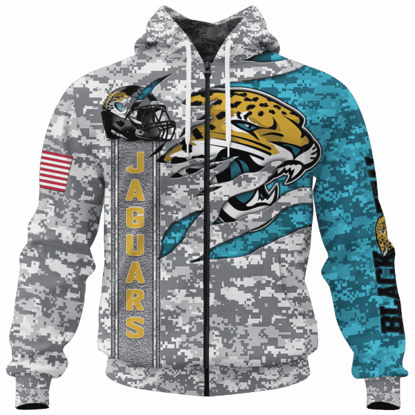 Jaguars Camo US Limited Edition Hoodie T-shirt Sweatshirt All Merchandise - Image 4