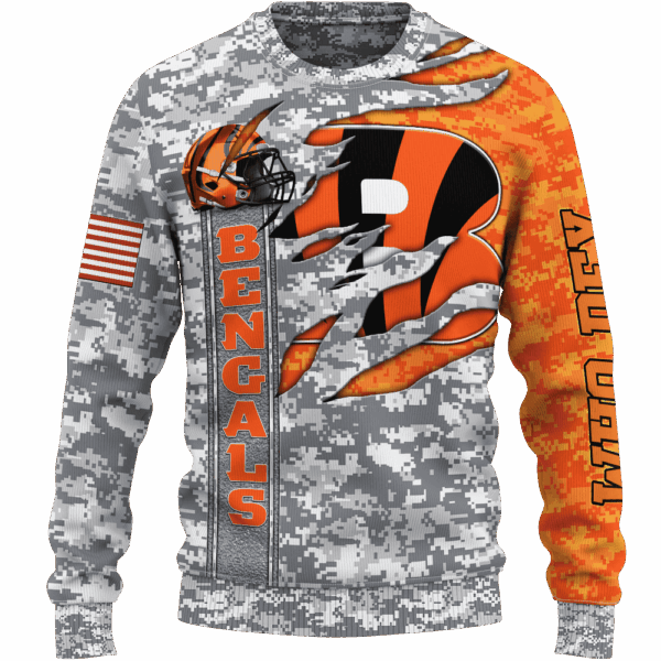 Bengals Camo US Limited Edition Hoodie T-shirt Sweatshirt All Merchandise - Image 2
