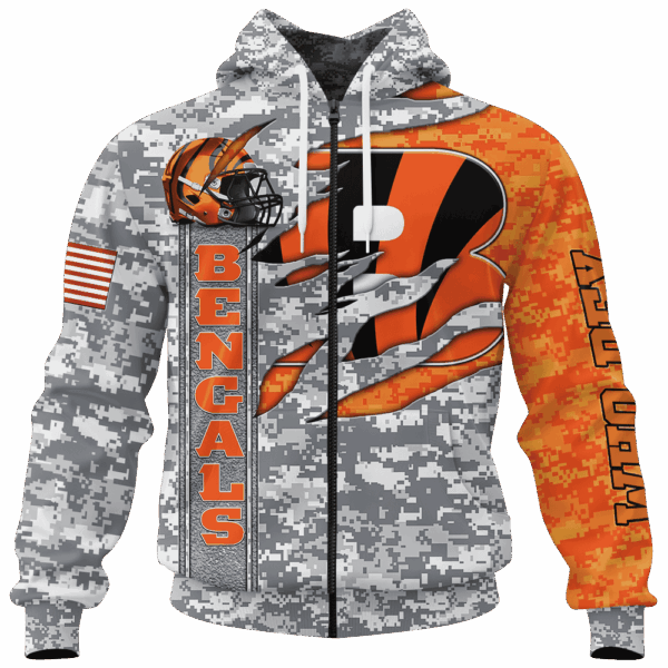 Bengals Camo US Limited Edition Hoodie T-shirt Sweatshirt All Merchandise - Image 4