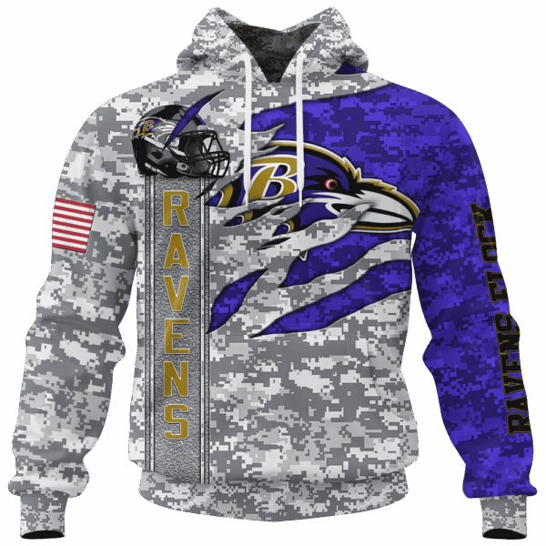 Ravens Camo US Limited Edition Hoodie T-shirt Sweatshirt All Merchandise
