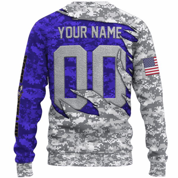 Ravens Camo US Limited Edition Hoodie T-shirt Sweatshirt All Merchandise - Image 3