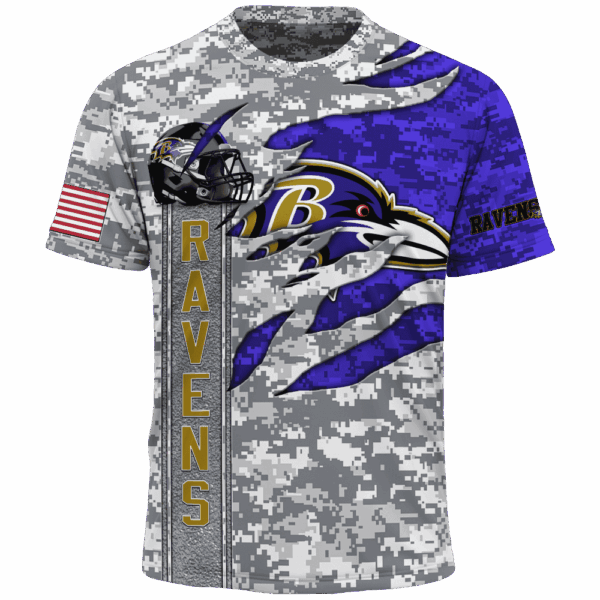 Ravens Camo US Limited Edition Hoodie T-shirt Sweatshirt All Merchandise - Image 5