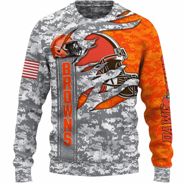 Browns Camo US Limited Edition Hoodie T-shirt Sweatshirt All Merchandise - Image 2