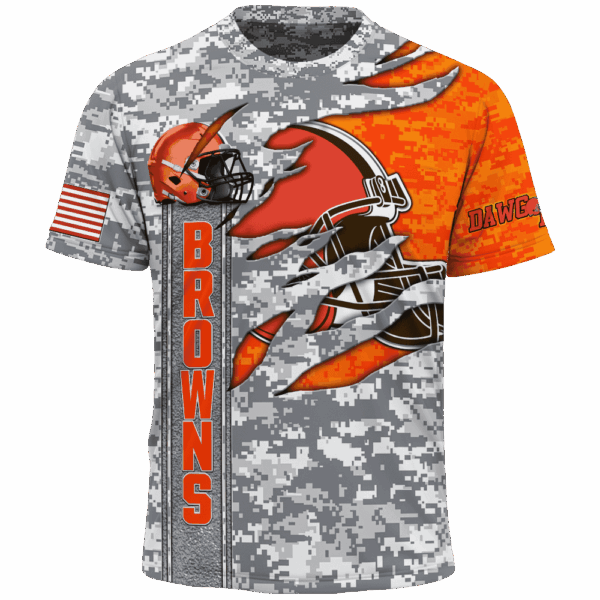 Browns Camo US Limited Edition Hoodie T-shirt Sweatshirt All Merchandise - Image 5