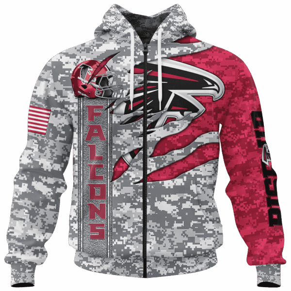 Falcons Camo US Limited Edition Hoodie T-shirt Sweatshirt All Merchandise - Image 4