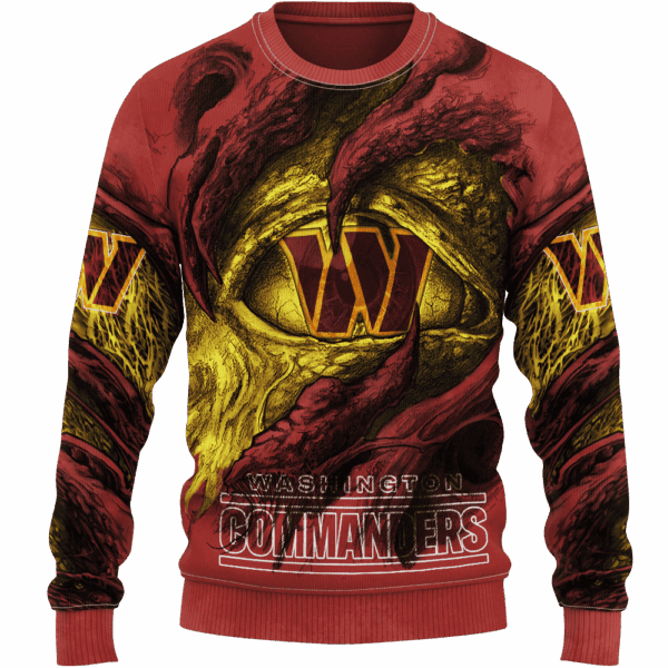 Commanders Demon Eyes Limited Edition Hoodie T-shirt Sweatshirt All Merchandise - Image 2