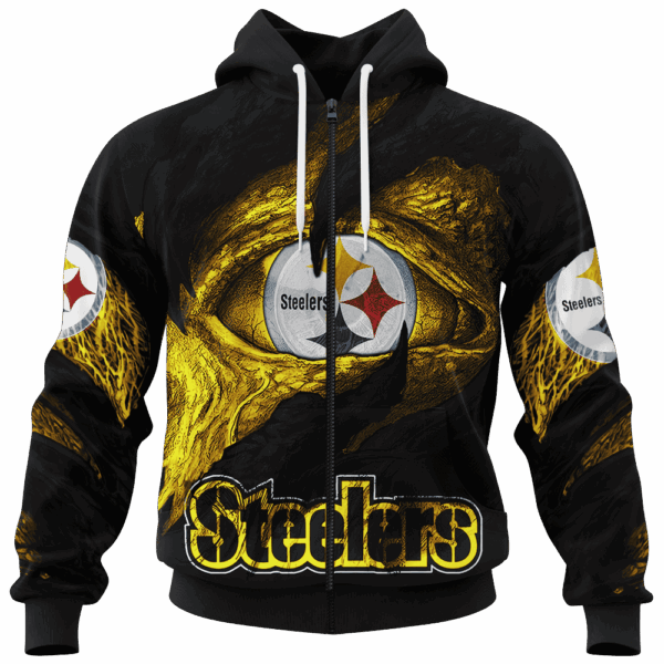 Steelers Demon Eyes Limited Edition Hoodie T-shirt Sweatshirt All Merchandise - Image 4