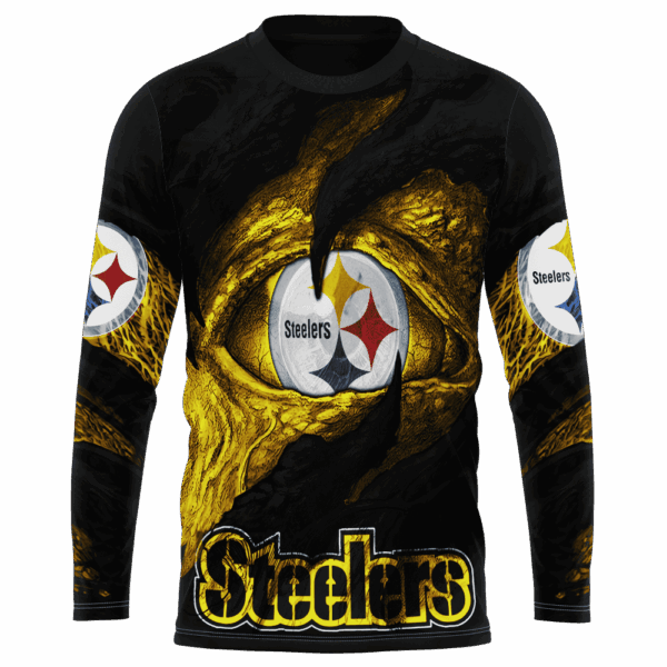 Steelers Demon Eyes Limited Edition Hoodie T-shirt Sweatshirt All Merchandise - Image 7