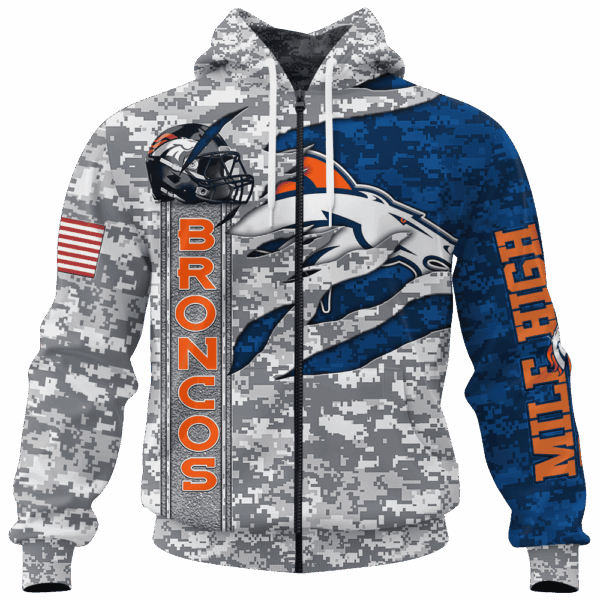 Broncos Camo US Limited Edition Hoodie T-shirt Sweatshirt All Merchandise - Image 4