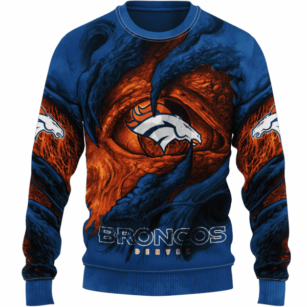 Broncos Demon Eyes Limited Edition Hoodie T-shirt Sweatshirt All Merchandise - Image 2