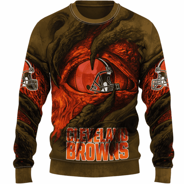Browns Demon Eyes Limited Edition Hoodie T-shirt Sweatshirt All Merchandise - Image 2