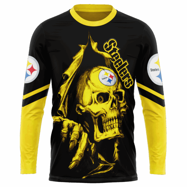 Steelers Skull Tear Cap Limited Edition Hoodie T-shirt Sweatshirt All Merchandise - Image 7