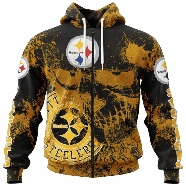 Steelers Flowing Limited Edition Hoodie T-shirt Sweatshirt All Merchandise - Image 4