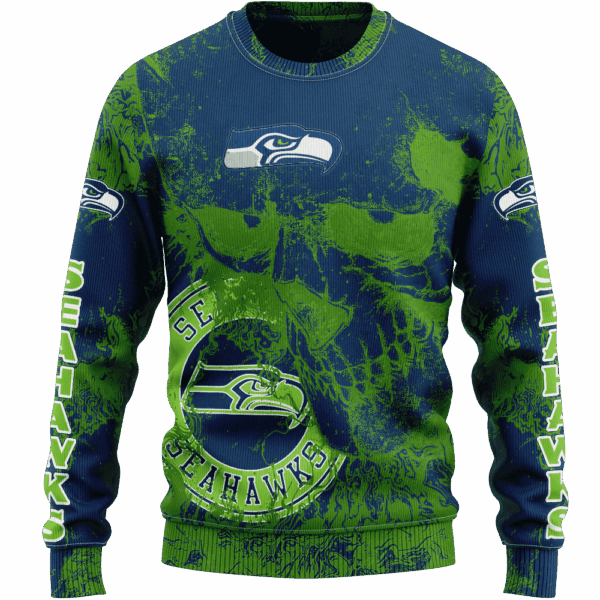 Seahawks Flowing Limited Edition Hoodie T-shirt Sweatshirt All Merchandise - Image 2