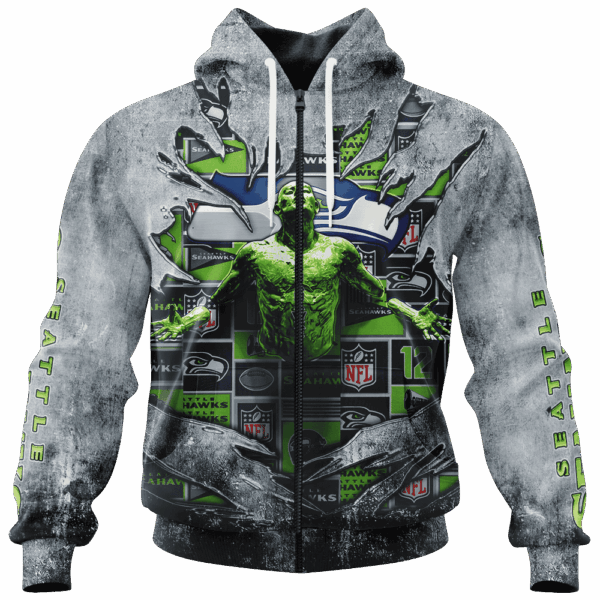Seahawks Faricmetall Jersey Limited Edition Hoodie T-shirt Sweatshirt All Merchandise - Image 4