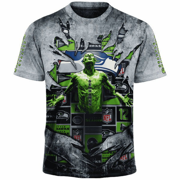 Seahawks Faricmetall Jersey Limited Edition Hoodie T-shirt Sweatshirt All Merchandise - Image 5