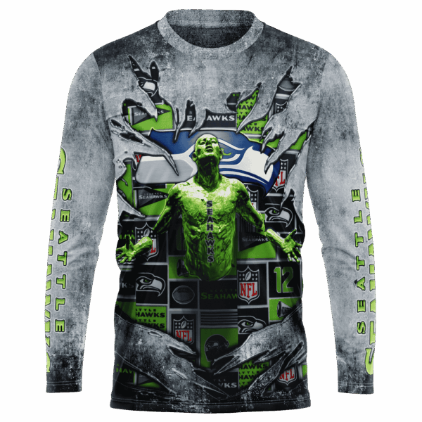 Seahawks Faricmetall Jersey Limited Edition Hoodie T-shirt Sweatshirt All Merchandise - Image 7