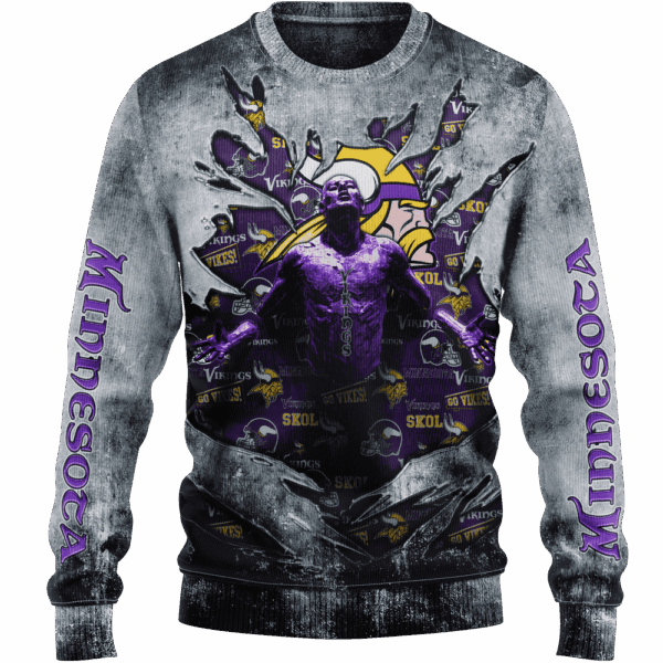 Vikings Faricmetall Jersey Limited Edition Hoodie T-shirt Sweatshirt All Merchandise - Image 2