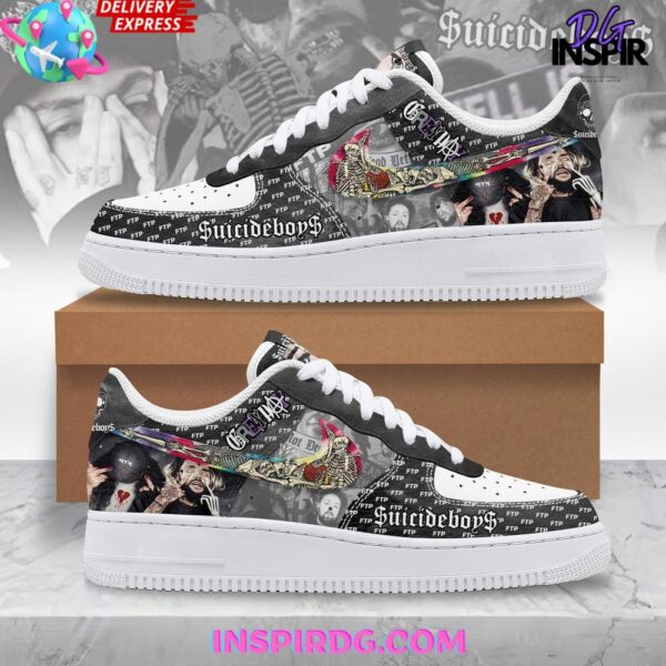 $uicideboy$ Grey Day Limited Edition Air Force 1 Sneakers