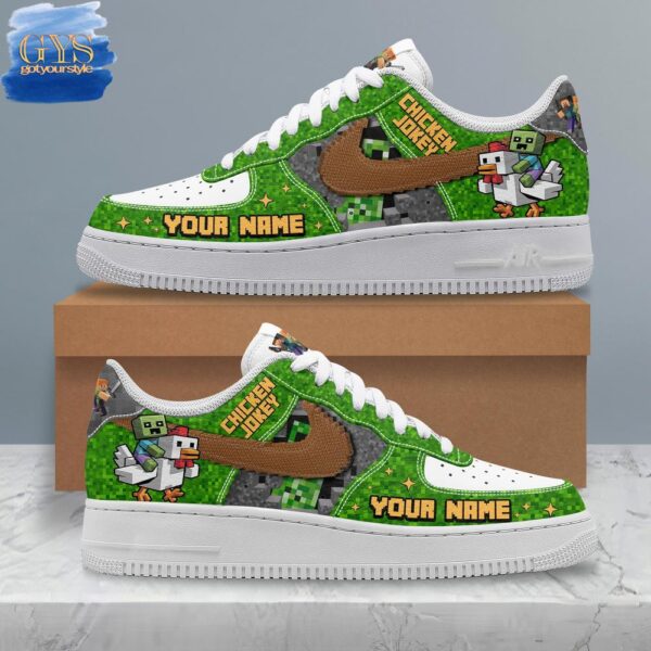 Chicken Jockey Minecraft Limited Edition Air Force 1 Sneakers - Image 2