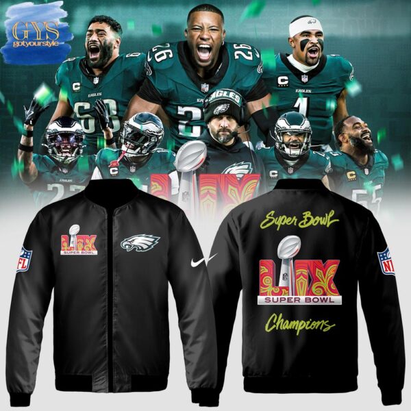 Eagles 2025 SUPER BOWL LIX CHAMPIONS Zip Bomber