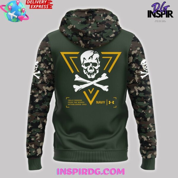 Navy Midshipmen Jolly Rogers Special Camo Hoodie Hoodie T-shirt Sweatshirt All Merchandise - Image 3