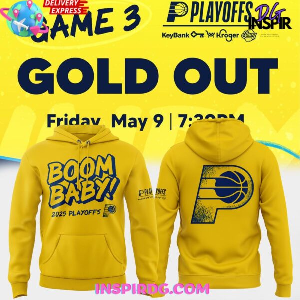 Indiana Pacers Boom Baby 2025 Play Offs Special Hoodie Hoodie T-shirt Sweatshirt All Merchandise
