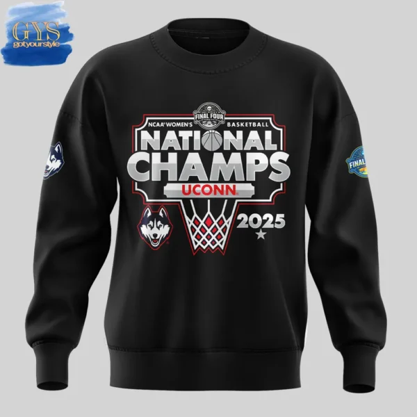 UConn Women's Basketball 2025 NCAA National Champions Sweatshirt - Image 2