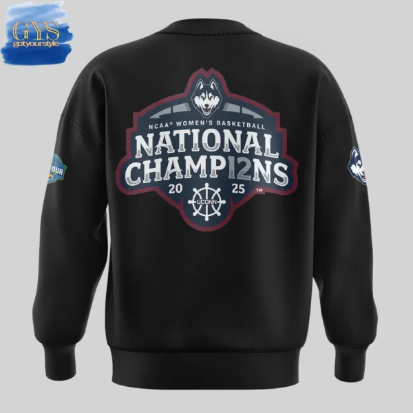 UConn Women's Basketball 2025 NCAA National Champions Sweatshirt - Image 3