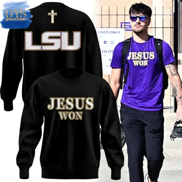 LSU Tigers JESUS WON Limited Edition Black Sweatshirt