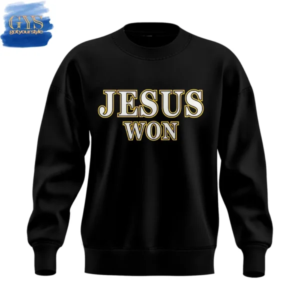 LSU Tigers JESUS WON Limited Edition Black Sweatshirt - Image 2