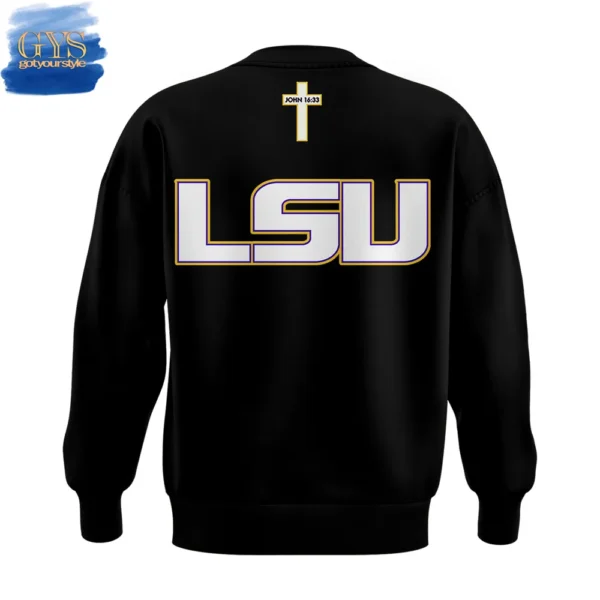LSU Tigers JESUS WON Limited Edition Black Sweatshirt - Image 3