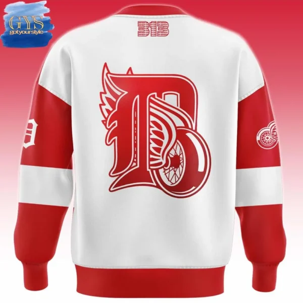 Detroit Red Wings Tigers Night Premium Edition Sweatshirt - Image 3