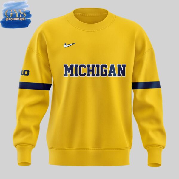 Michigan Softball Limited Edition Yellow Sweatshirt - Image 2
