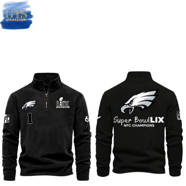 Philadelphia Eagles Super Bowl LIX 2025 Black Sweatshirt - Image 2