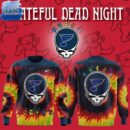 St. Louis Blues Grateful Dead Night Tie Dye Sweatshirt