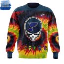St. Louis Blues Grateful Dead Night Tie Dye Sweatshirt