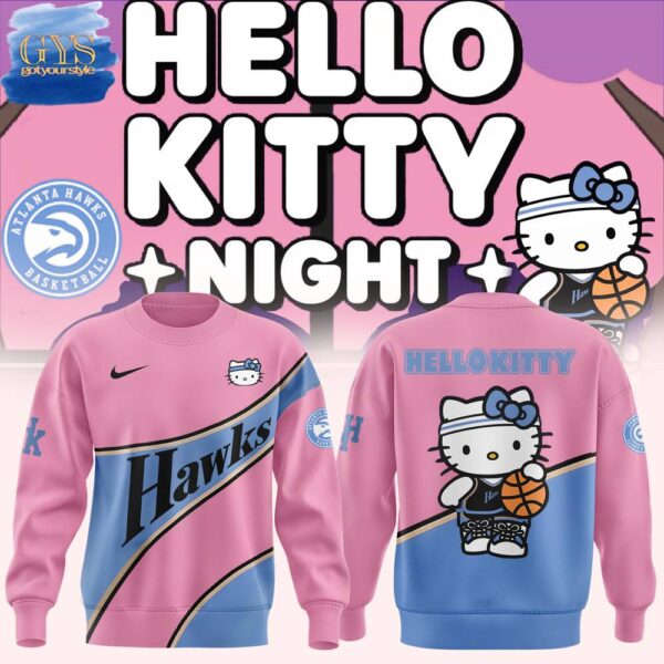 Atlanta Hawks x Hello Kitty 2025 Pink Sweatshirt