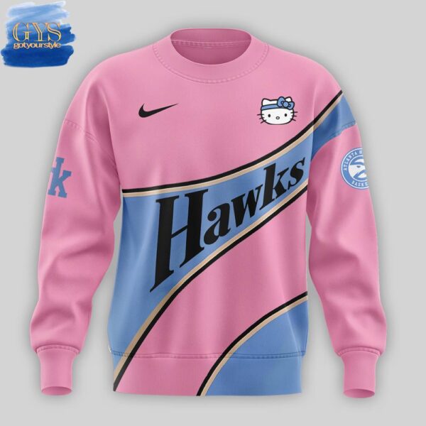 Atlanta Hawks x Hello Kitty 2025 Pink Sweatshirt - Image 2
