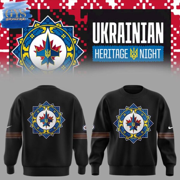 Winnipeg Jets 2025 Ukrainian Heritage Night Sweatshirt