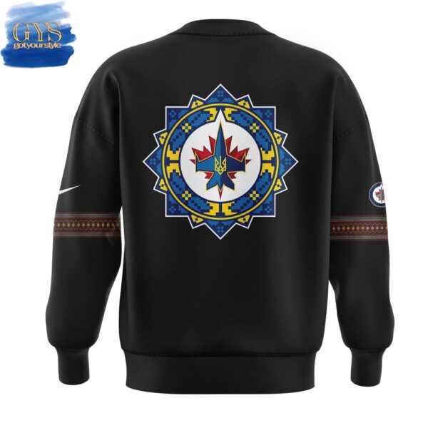 Winnipeg Jets 2025 Ukrainian Heritage Night Sweatshirt - Image 3